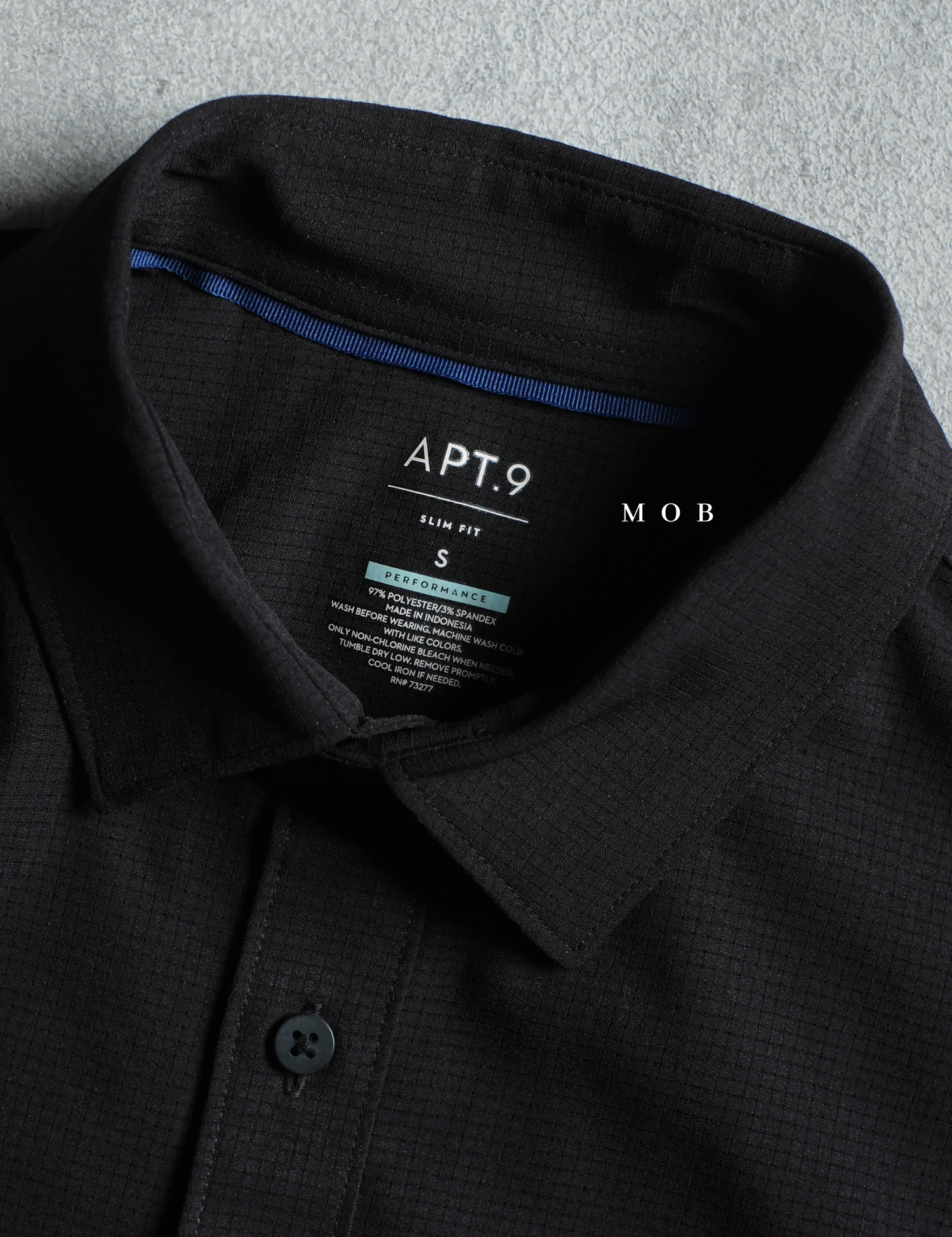 APTLSS01001A Slim Performance LS Shirt Black
