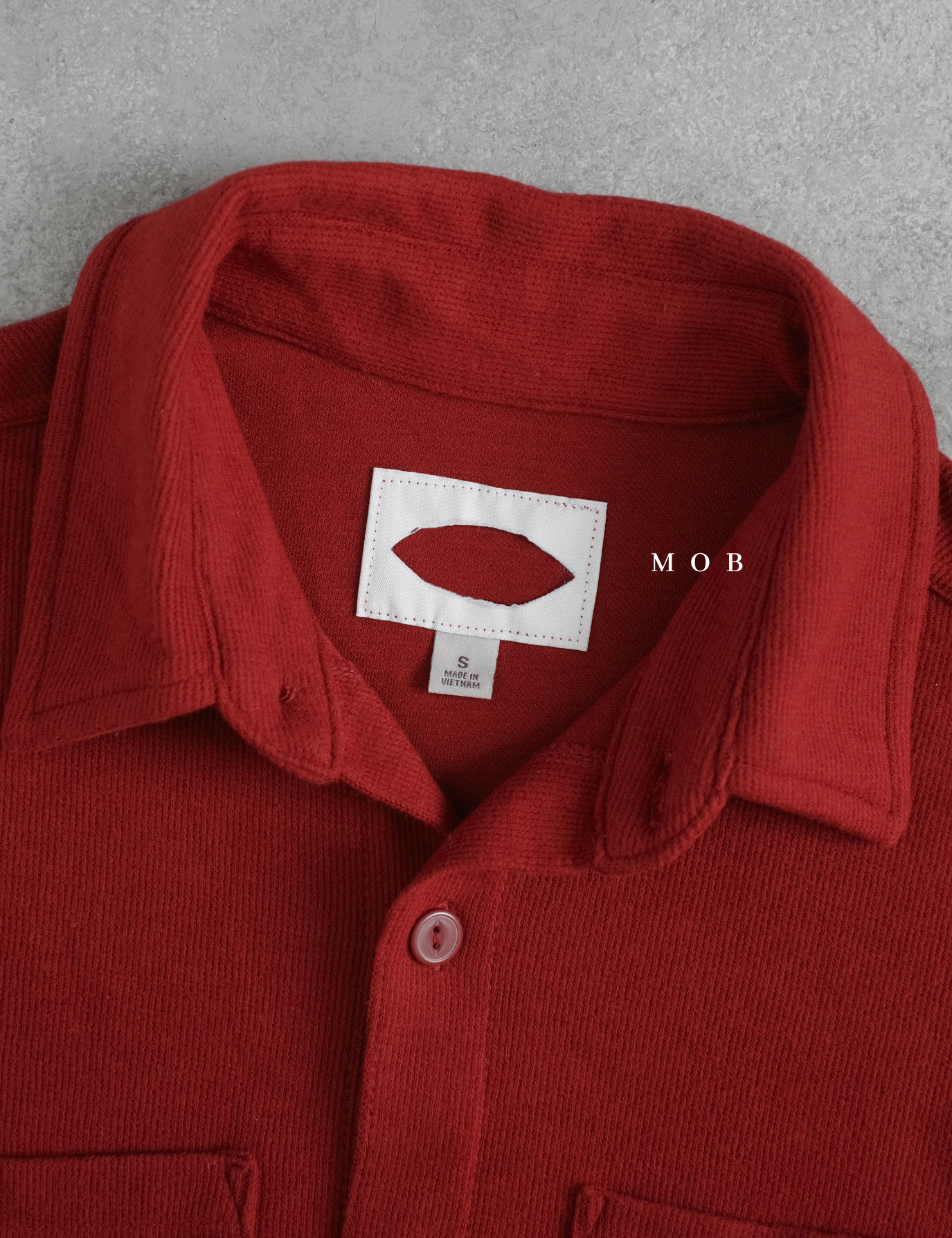 [BEST DEALS!] GFLSS01003 Knit Shirt Jacket Terracotta