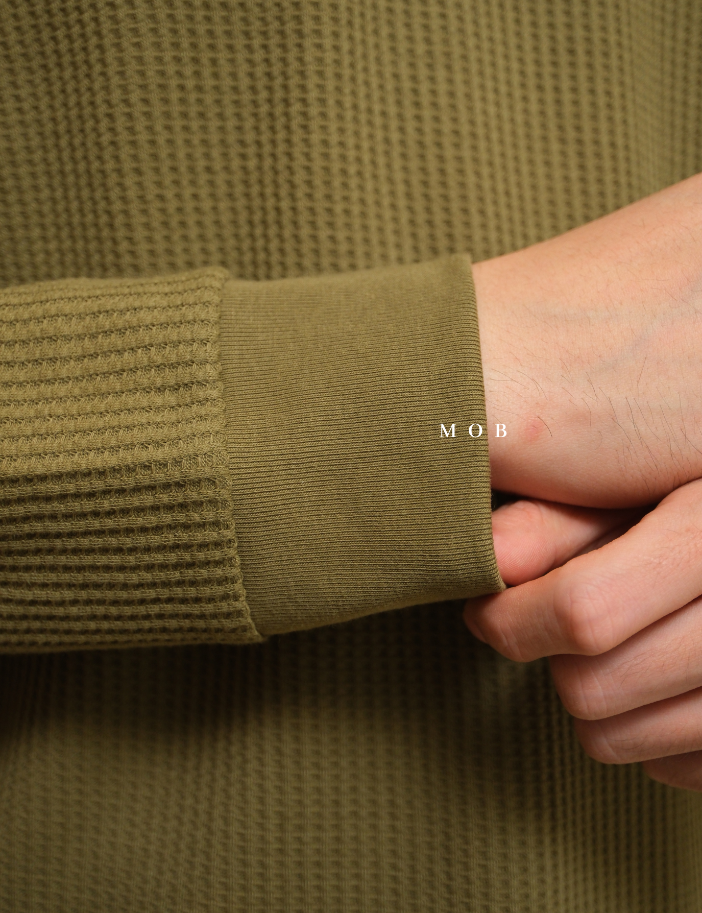 ONLST1203 Mock Neck Waffle LS Tee Willow Olive