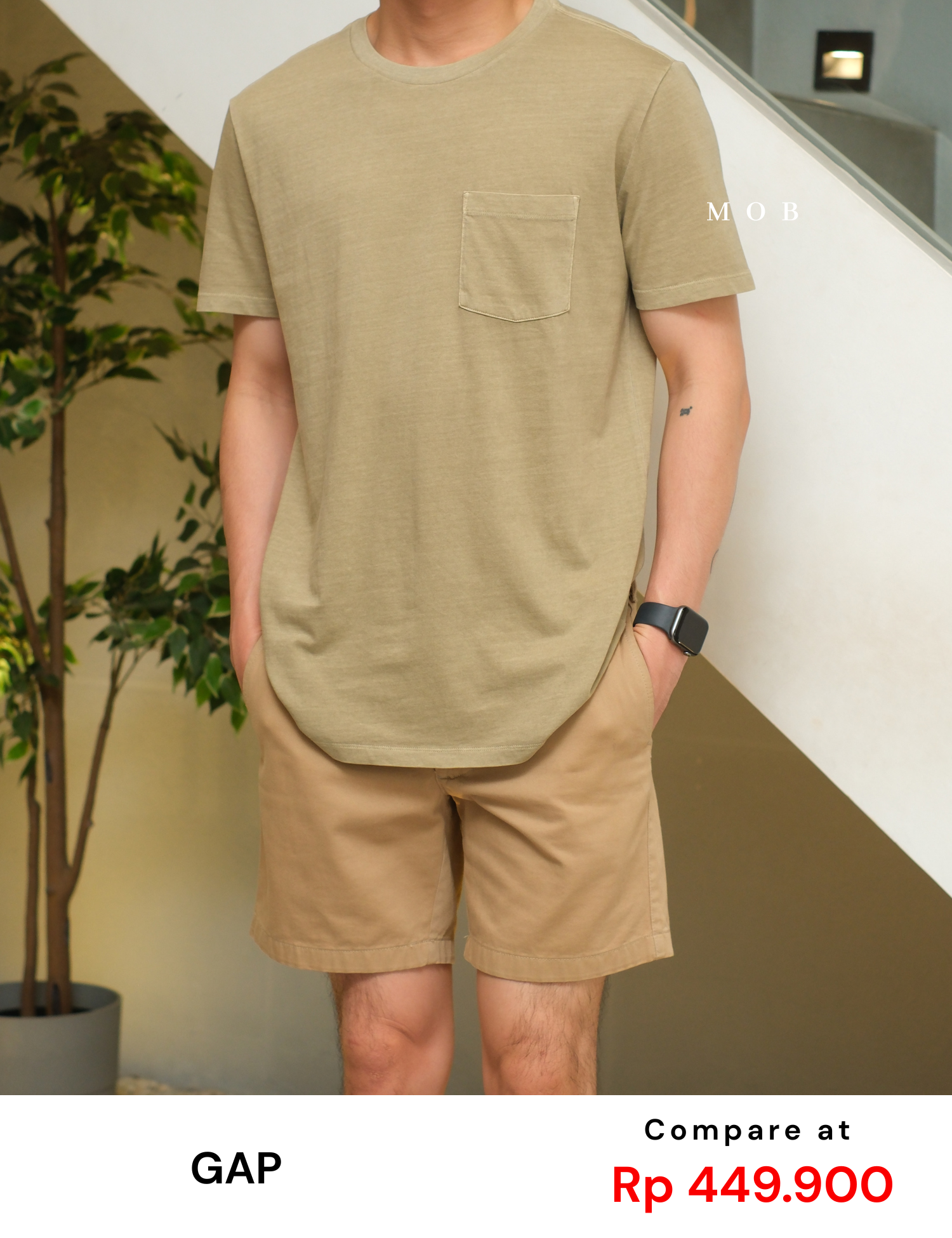 GPSST1001AH Basic Pocket Tee Country Walnut