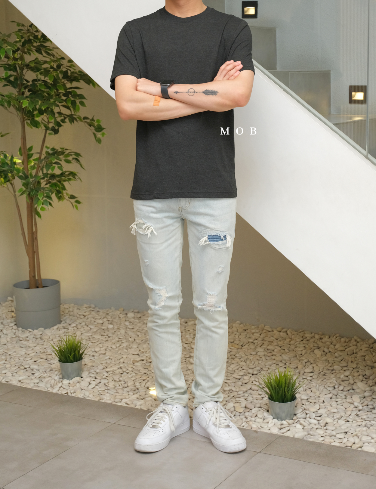 BRSST02004 Basic SS Tee Dark Grey Misty