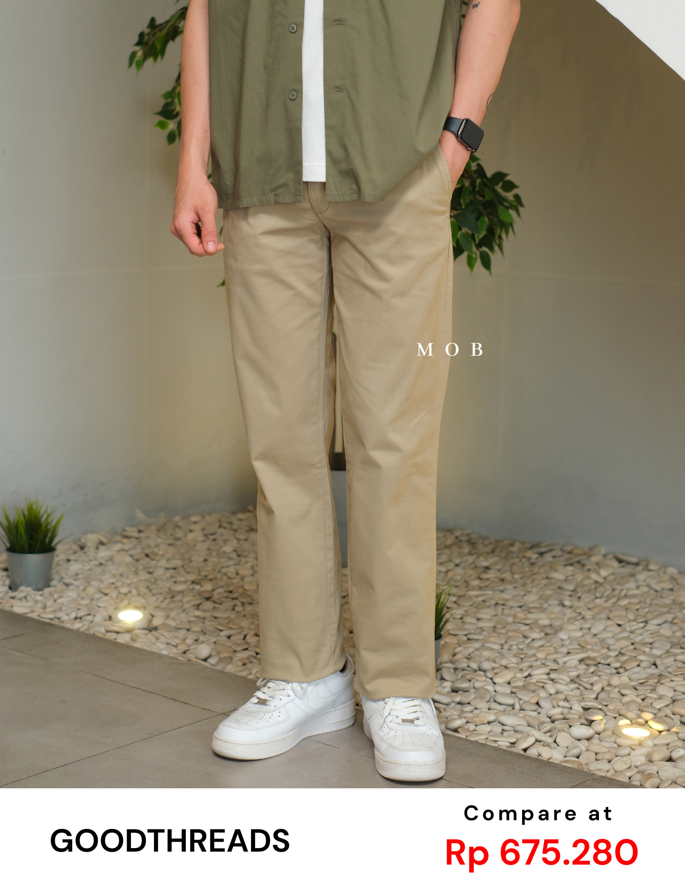 GTPT07005 Slim Stretch Chino Pants Khaki