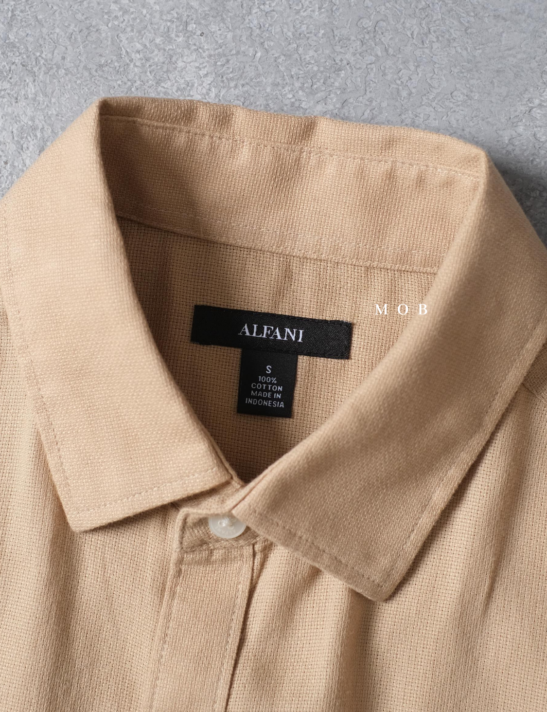 AFSSS01004A Solid Textured SS Shirt Khaki