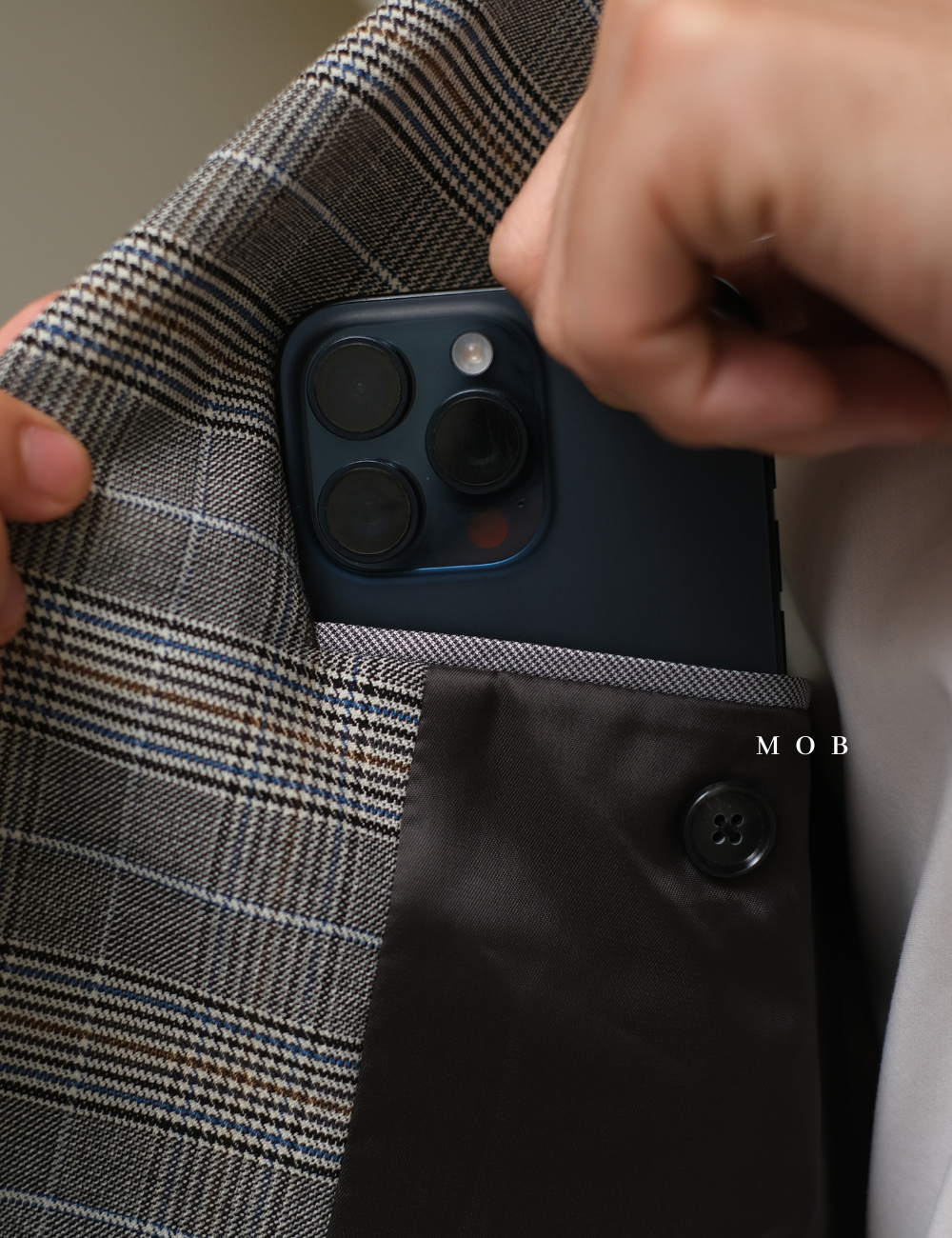 MSTBZ01002 Slim Fit Blazer Grey Plaid