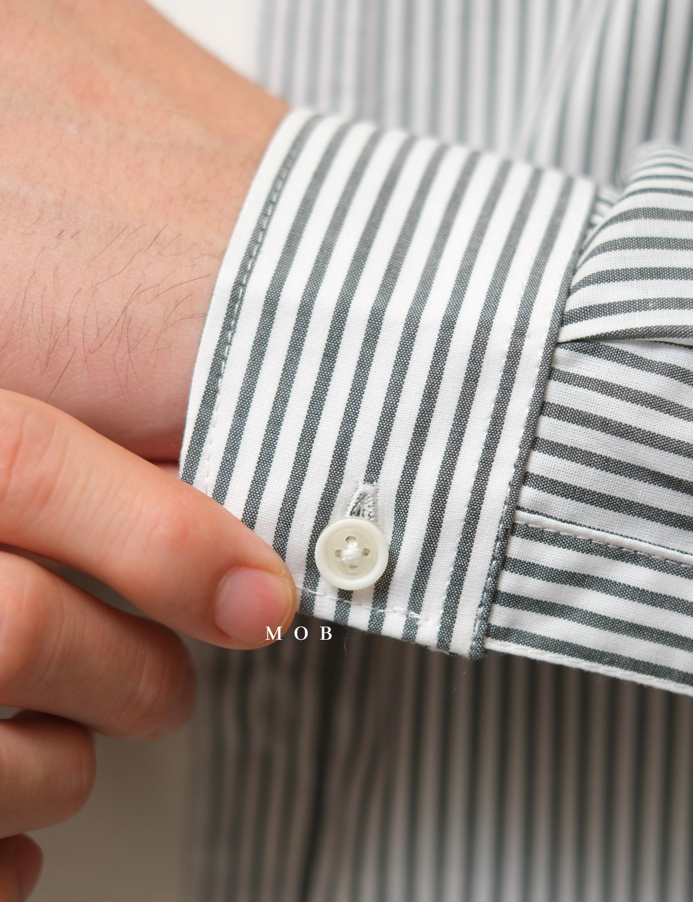 LFTLSS01002A Slim LS Shirt Grey Striped