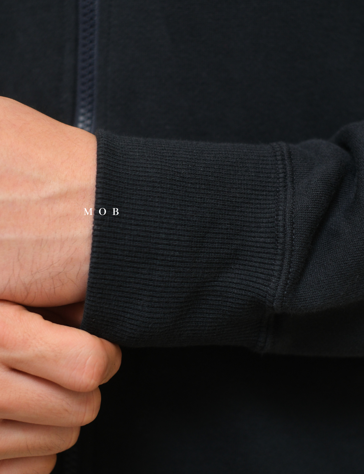 CHMPFZ05001C Basic Small Logo Full Zip Hoodie Midnight Navy