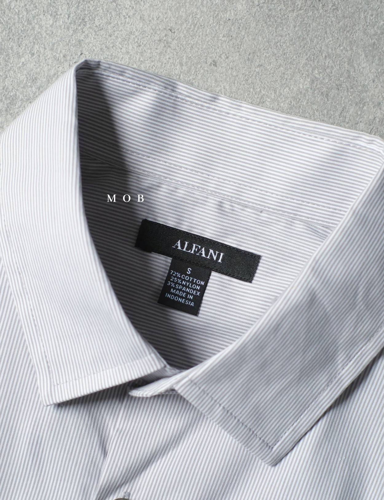 AFLSS01001B Regular Stripe LS Shirt White