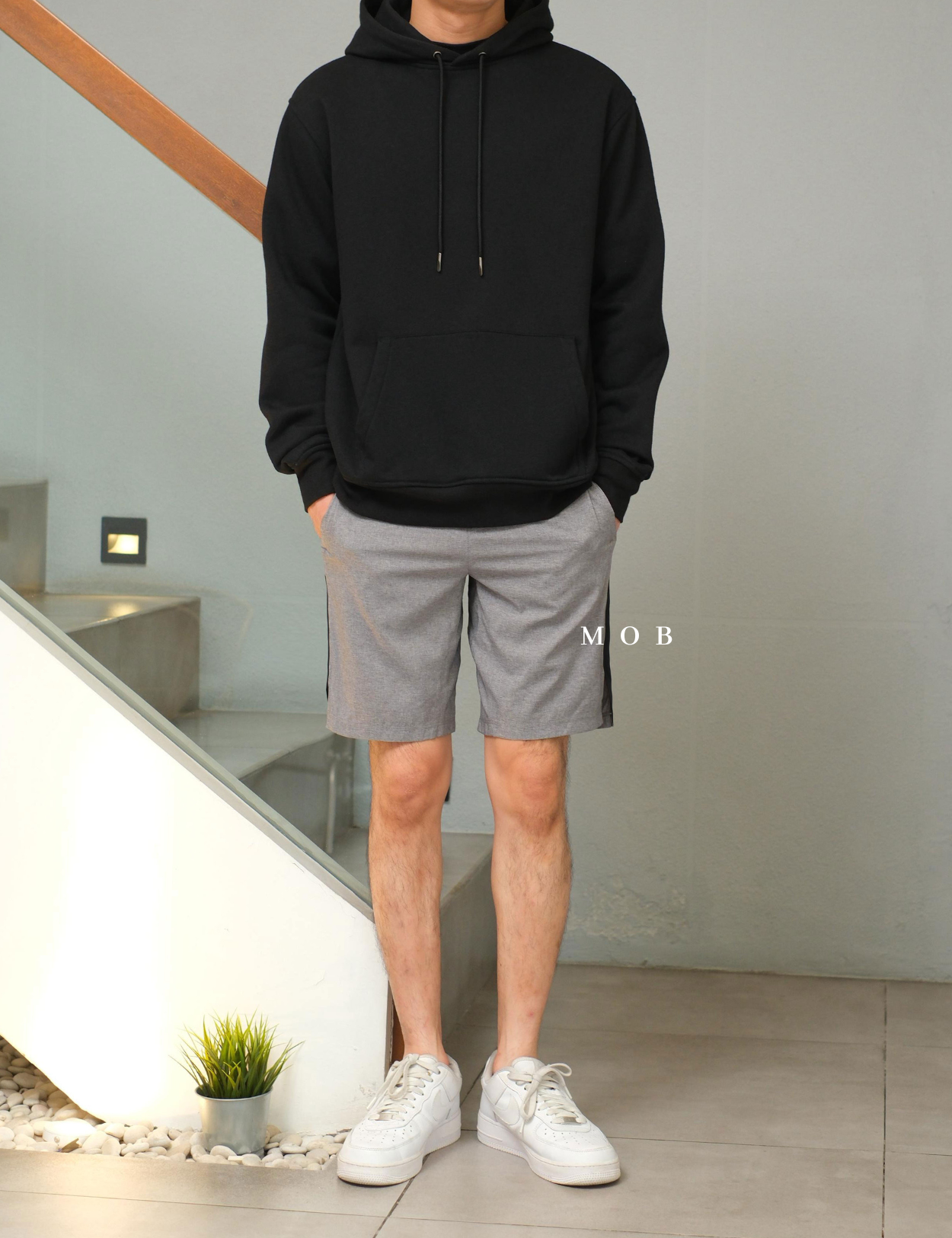 AIMSR02002 2 in 1 Shorts 9" Grey 