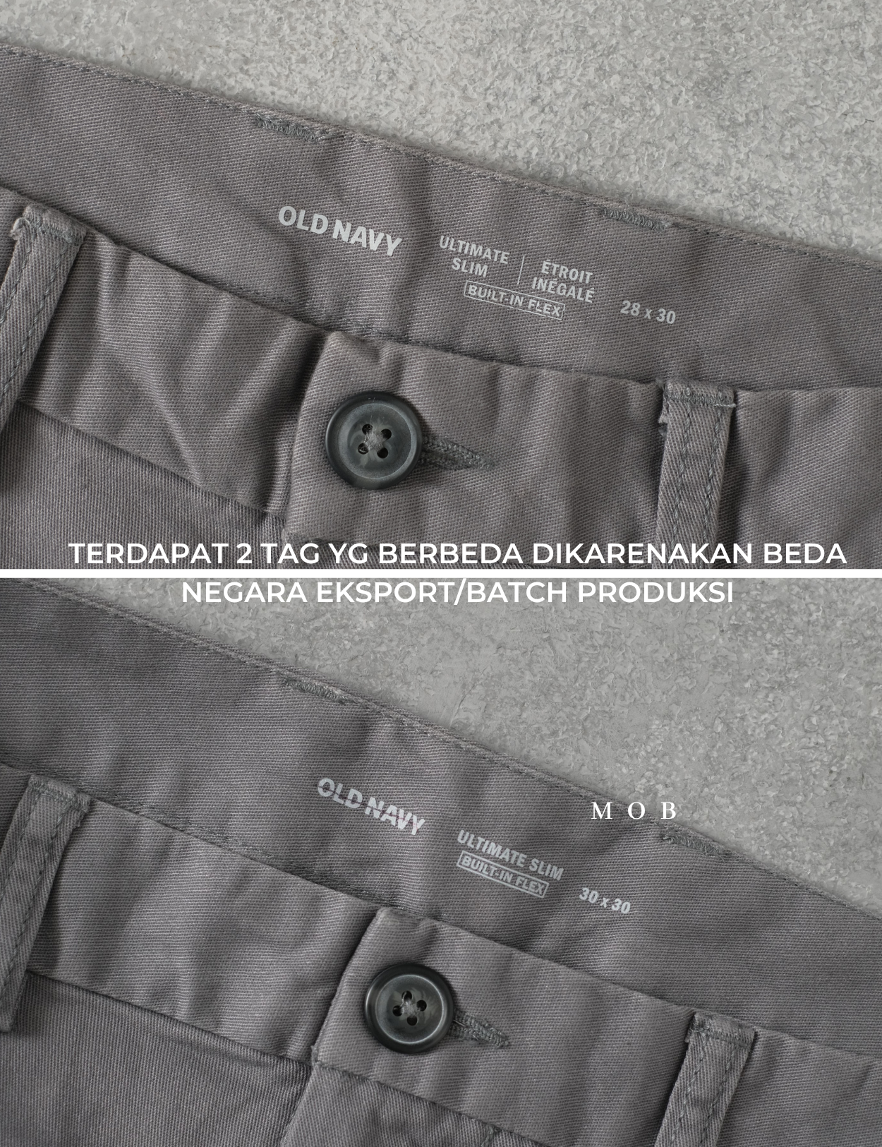 ONPT4101 Ultimate Slim Chino Pants Stone Grey