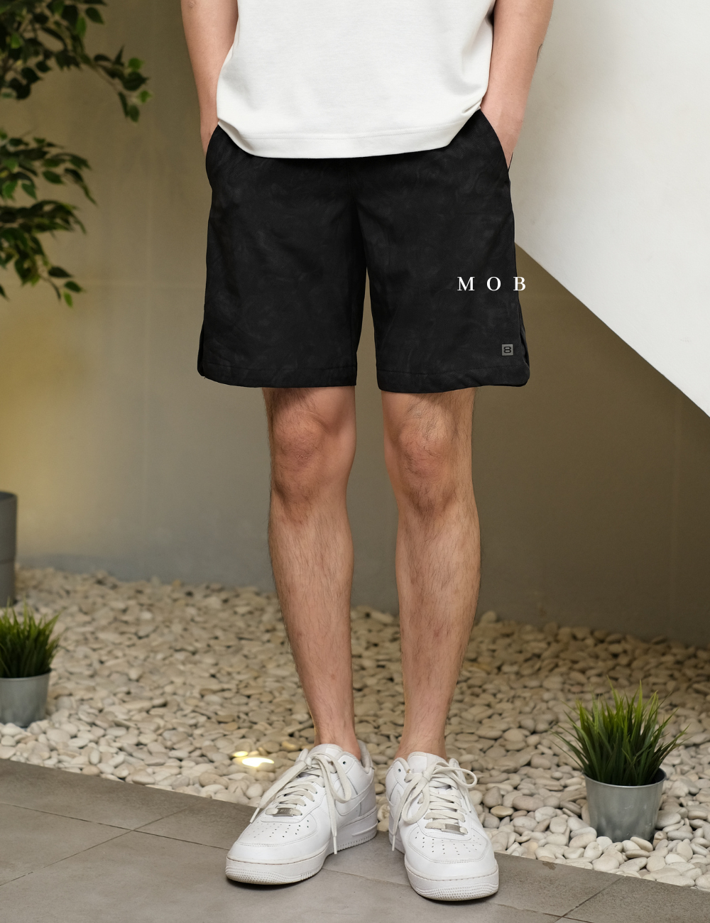 MOB LYRSR0101A Layer8 Qwick Dry Shorts Inseam 9" Black Smokes