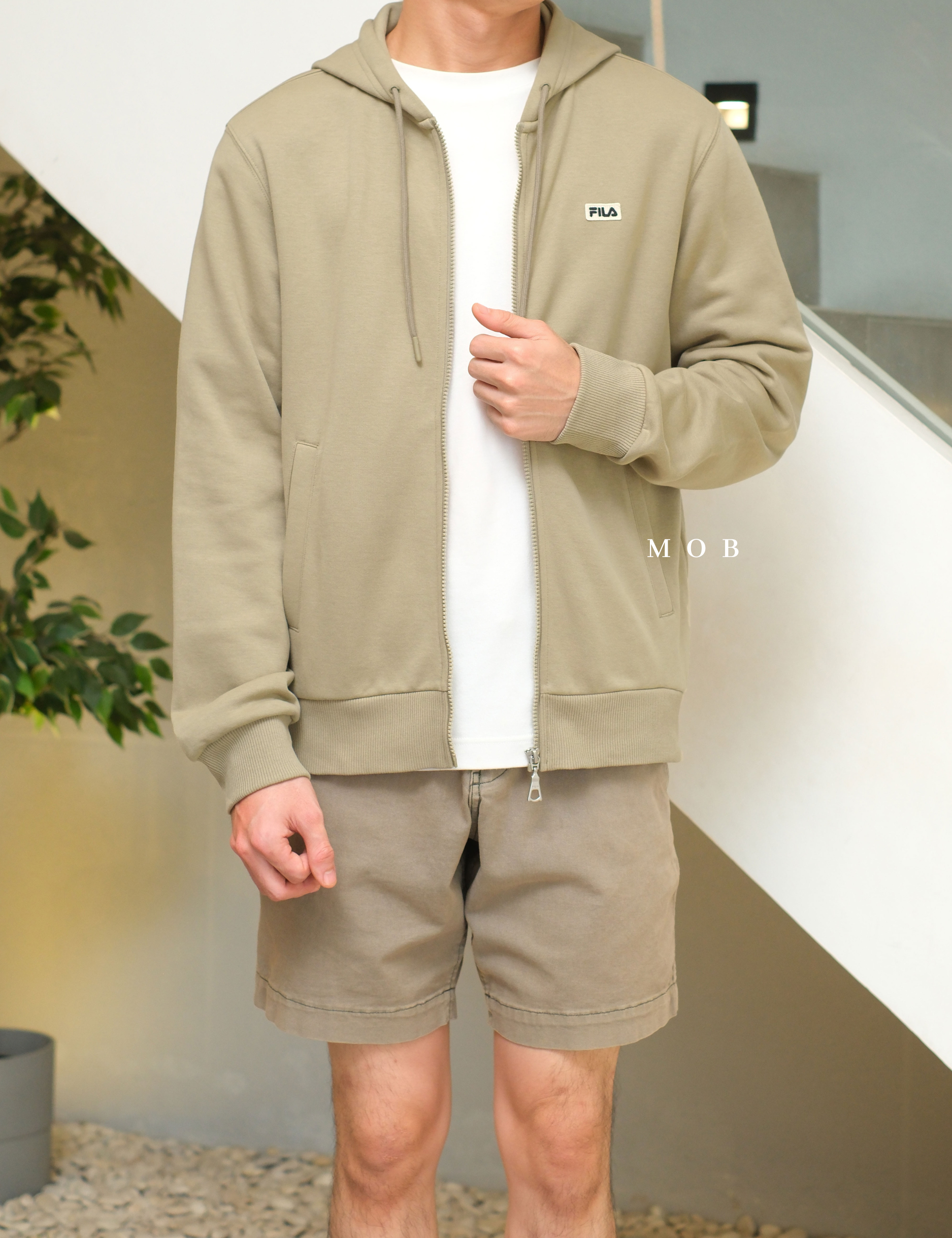 FLFZ01001 Essential Full Zipper HOODIE Olive Sand