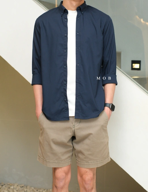 Image of LFTLSS01001A Slim LS Shirt Navy