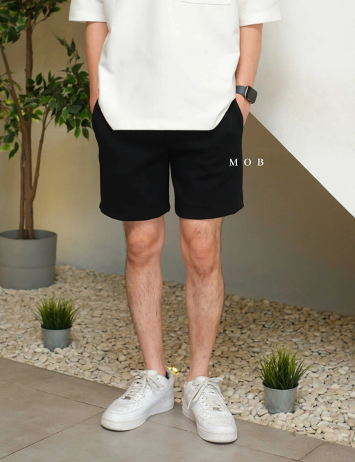 Image of MODSR01001A Regular Pull On Track Shorts Black