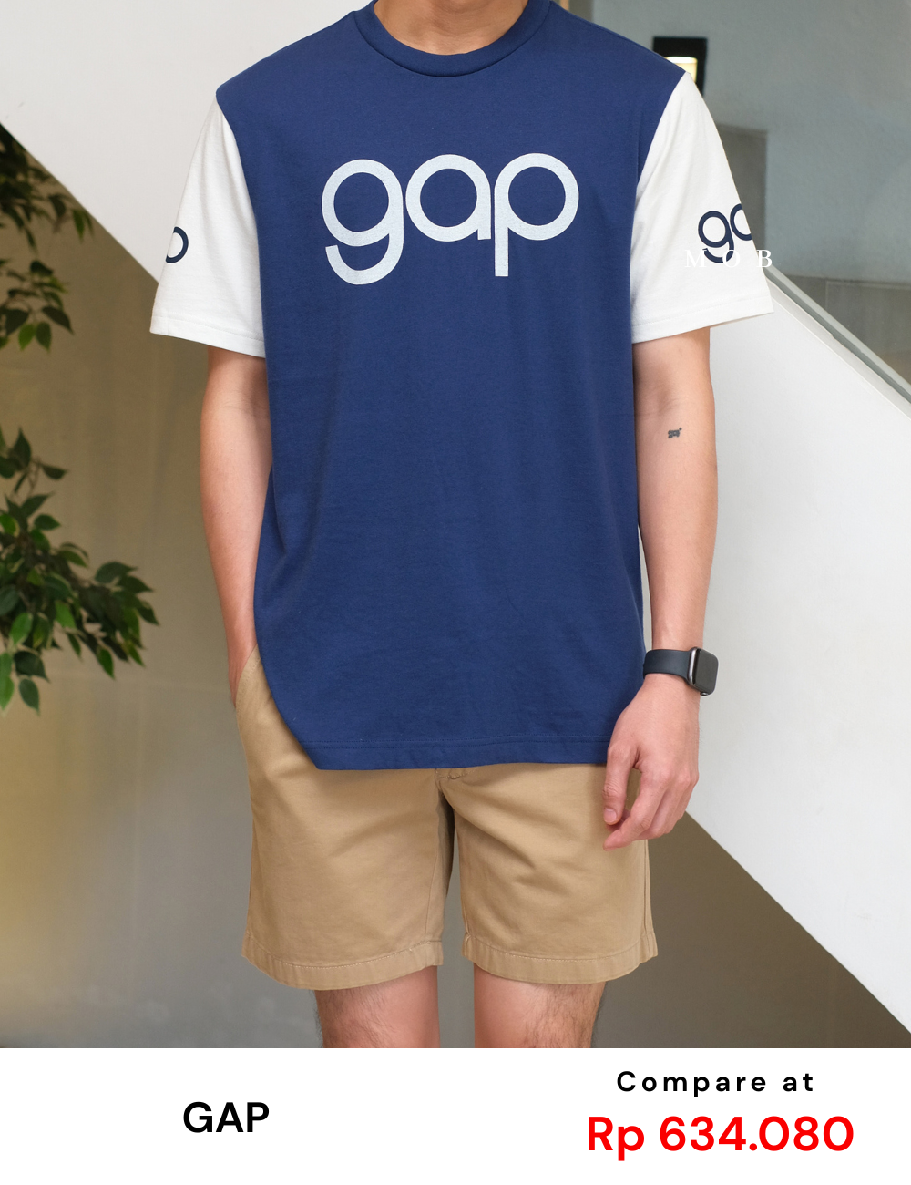 GPSST1901 Colorblock Logo SS Tee Blue