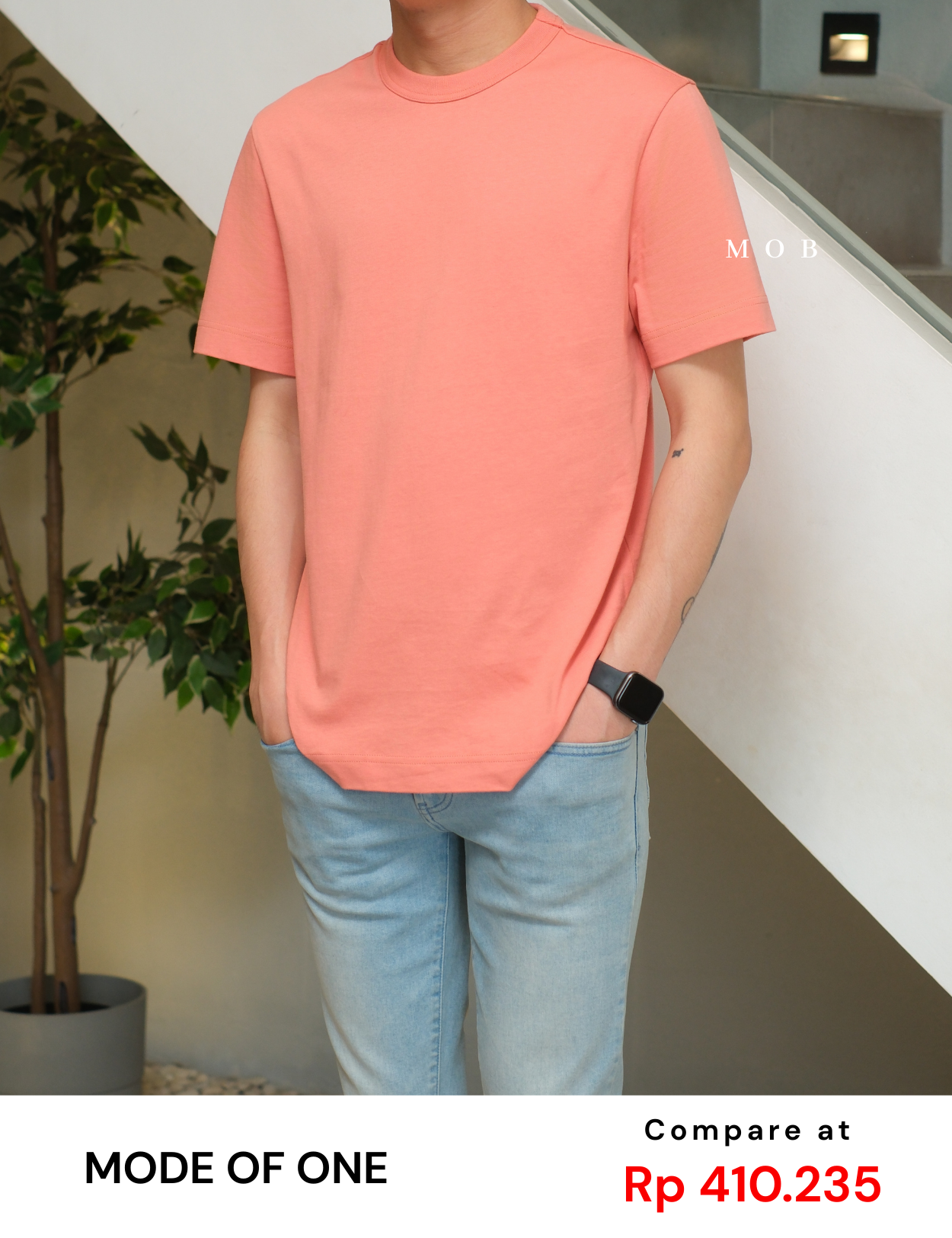 MODSST01001A Basic SS Tee Coral