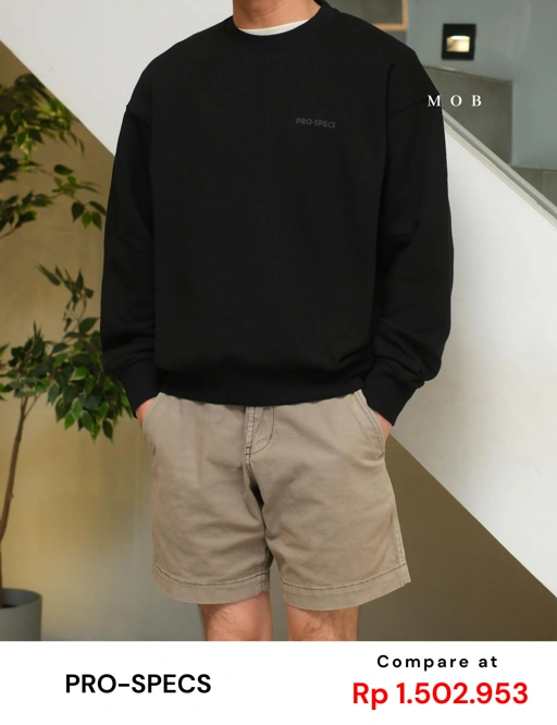 Image of PROSSW01001 Overfit Sweatshirt Black