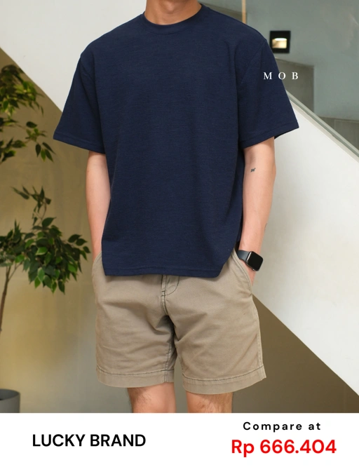 Image of LBSST01001A Basic Textured SS Tee Navy
