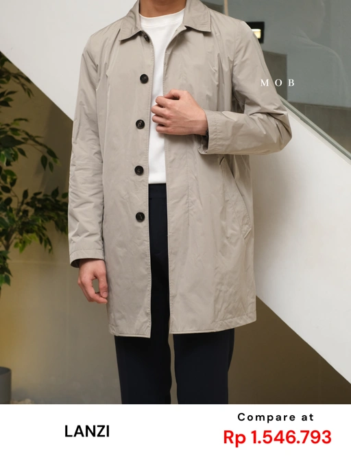 Image of LZJ02001 Basic Coat Jacket Beige