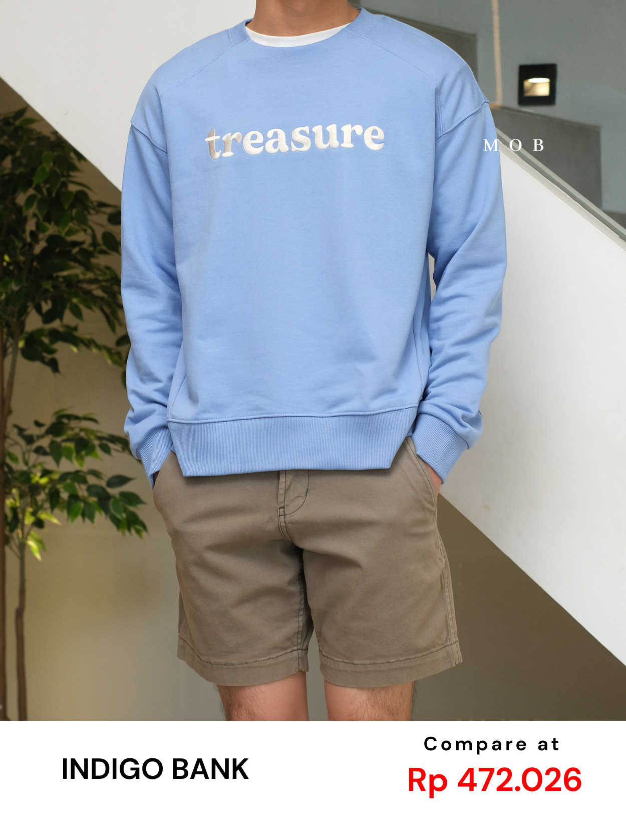 IBSW01001A Treasure Sweatshirt Sky Blue
