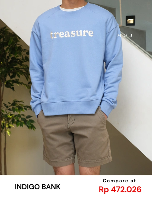 Image of IBSW01001A Treasure Sweatshirt Sky Blue