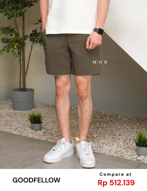 Image of GFSR01002A Flat Front Shorts Olive (Inseam 7)