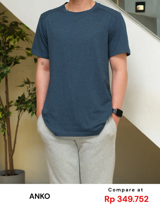 Image of AKSST01001 Active SS Tee Navy Misty