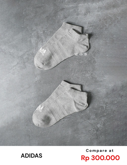 Image of ADDSSO01001C Cushioned Low Cut Socks Grey (2 PASANG)