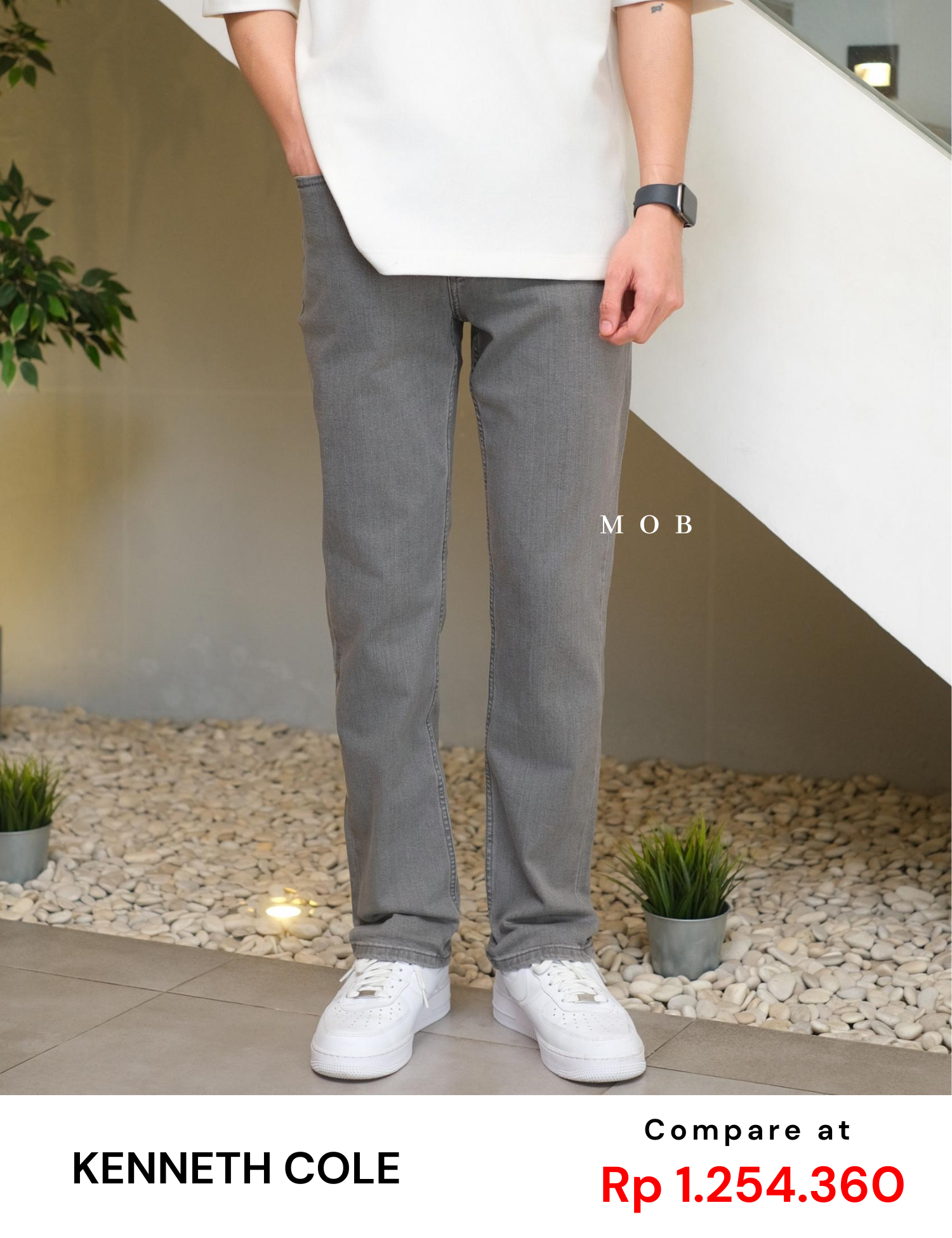 KCPT02001 Awearness Chillflex Slim Jeans Stone Grey