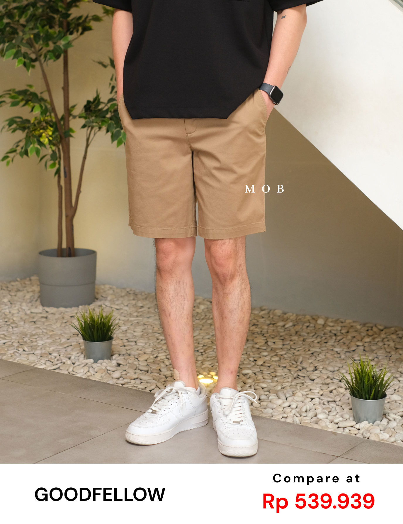 GFSR01001A Flat Front Shorts Brown (Inseam 9)