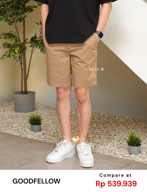 GFSR01001A Flat Front Shorts Brown (Inseam 9)