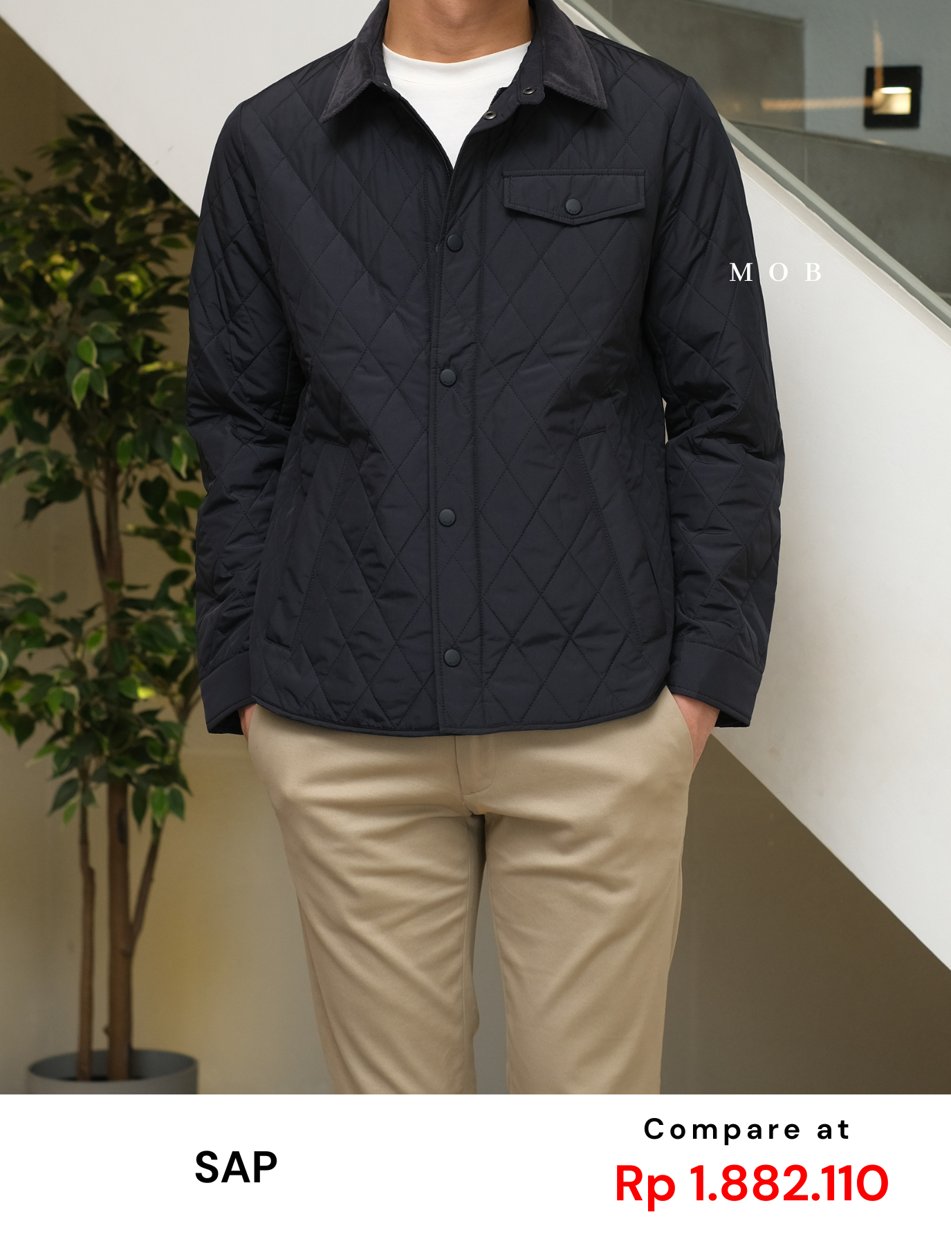SPJ01001 Quilted Jacket Navy