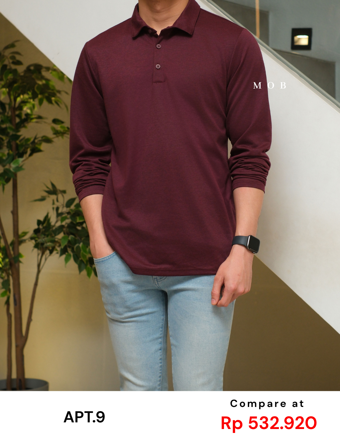APTPLS01001 Premier Flex LS Polo Maroon