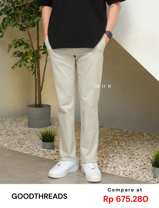 GTPT07003 Slim Stretch Chino Pants Light Beige 
