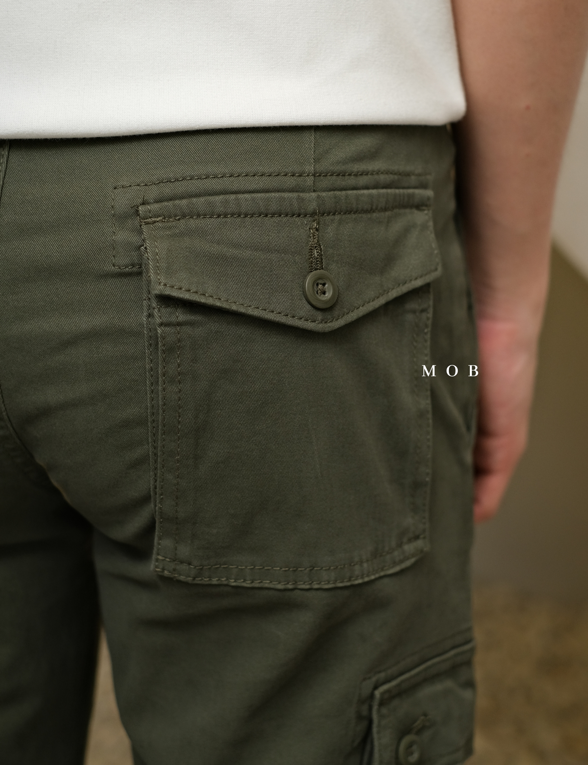 AZEPT06004 SLIM Fit Cargo Pants Olive