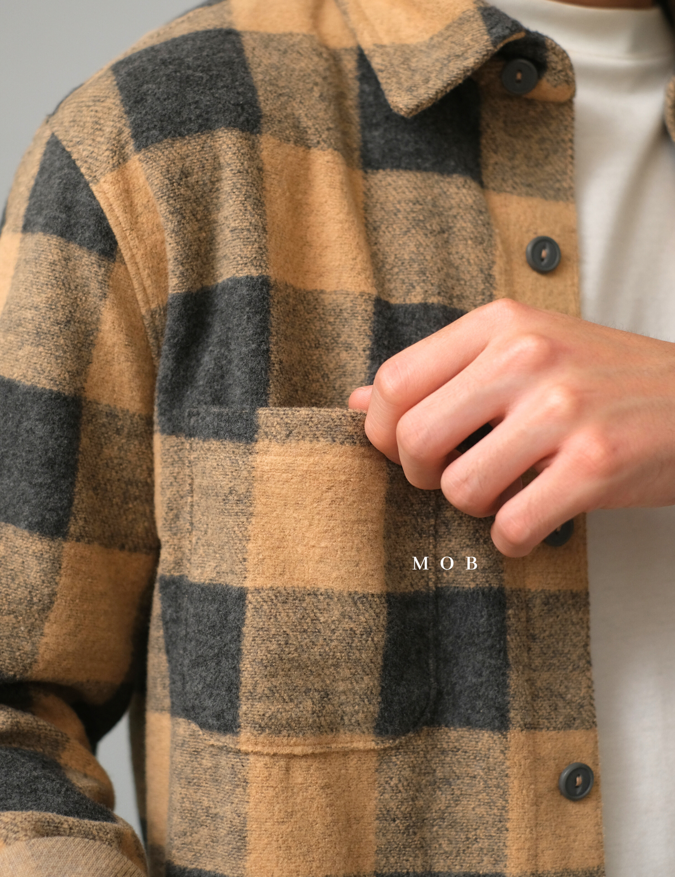 [BEST DEALS!] GFLSS02001 Flannel Shirt Jacket Bronze Plaid
