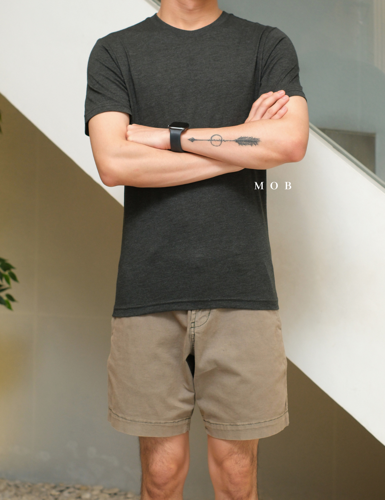 BRSST02004 Basic SS Tee Dark Grey Misty