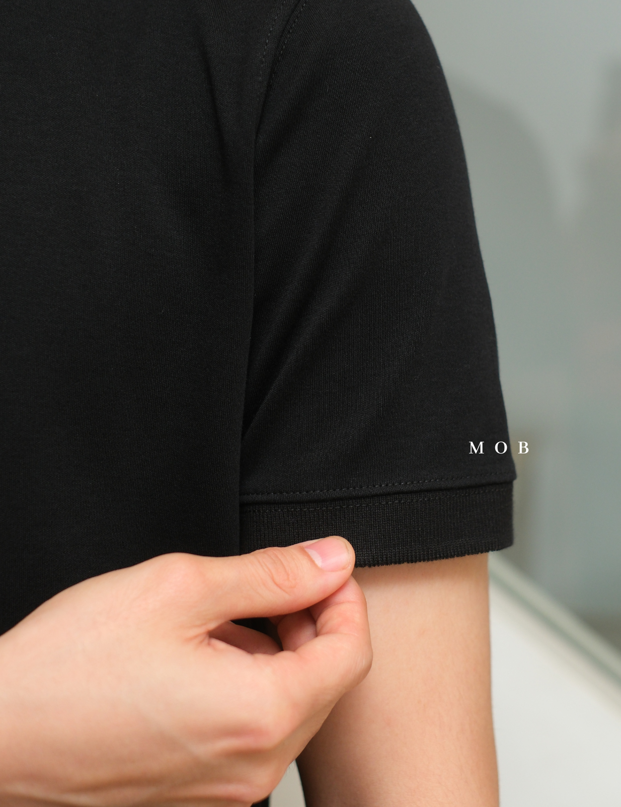 ARK01SSP002 Gentle Polo Shirt Obsidian Black