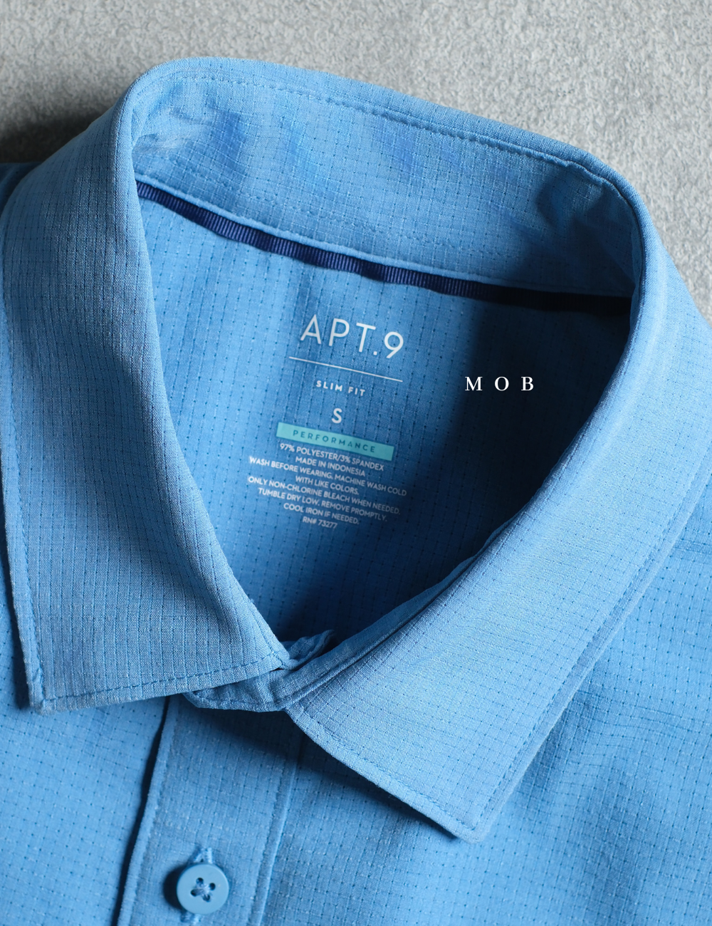 APTLSS01001E Slim Performance LS Shirt Blue