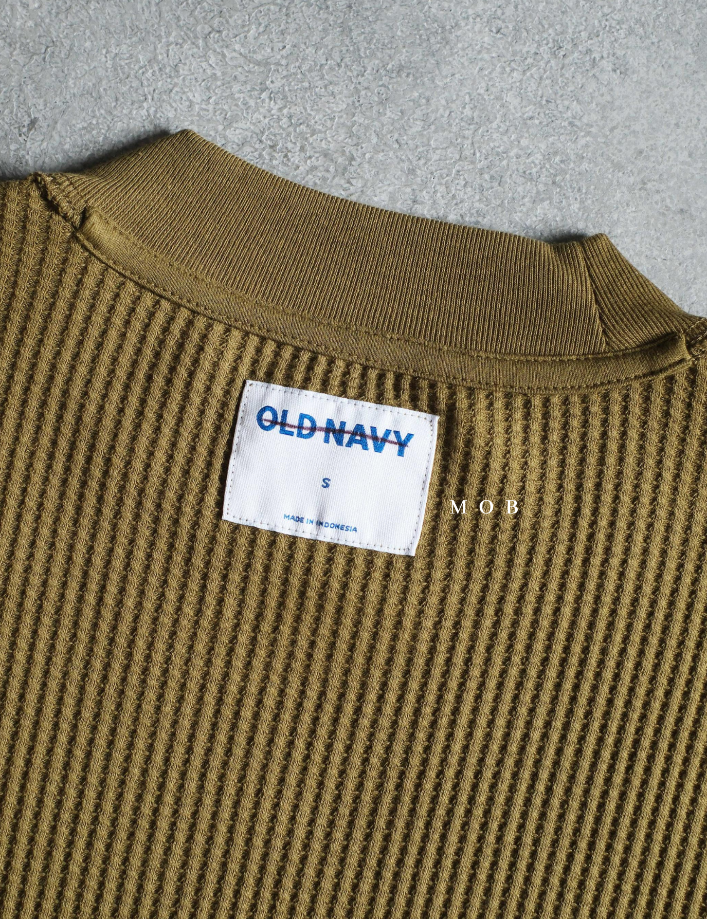 ONLST1203 Mock Neck Waffle LS Tee Willow Olive