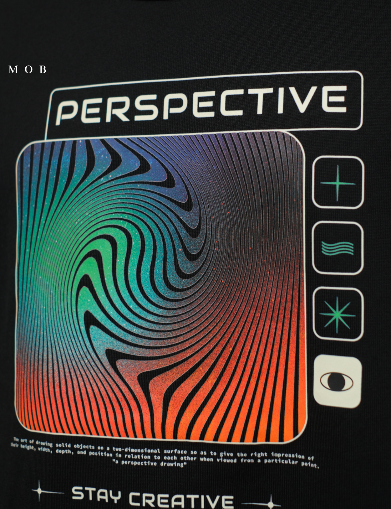 MODSST01011 Relaxed Perspective Graphic SS Tee Black