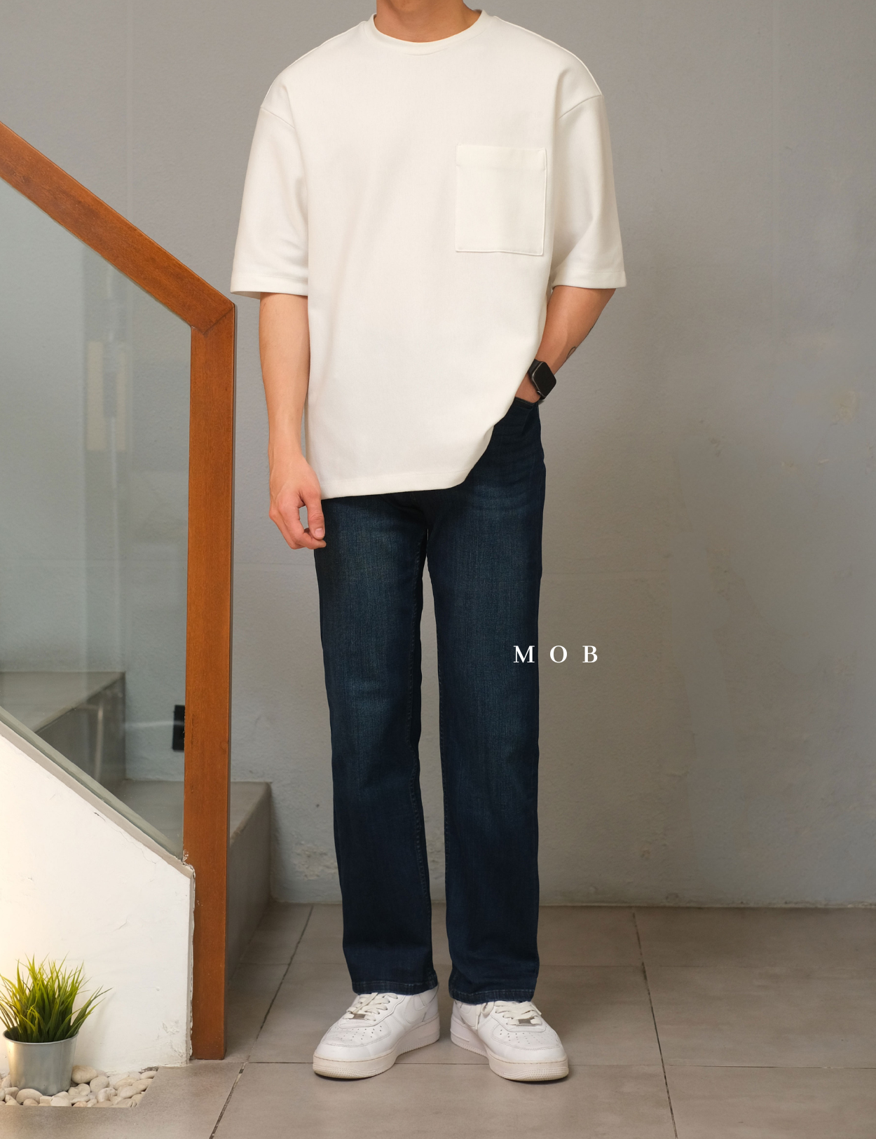 JAPT02002A STRAIGHT Luxe Jeans Navy