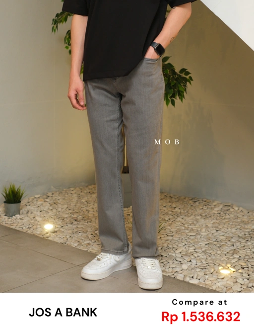 Image of JOSPT05007 Comfort Stretch Tailored Jeans Grey