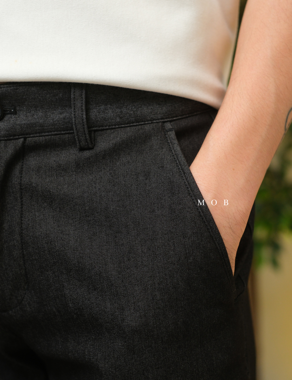 BBGPT07001 Fleece Lined Jeans Black