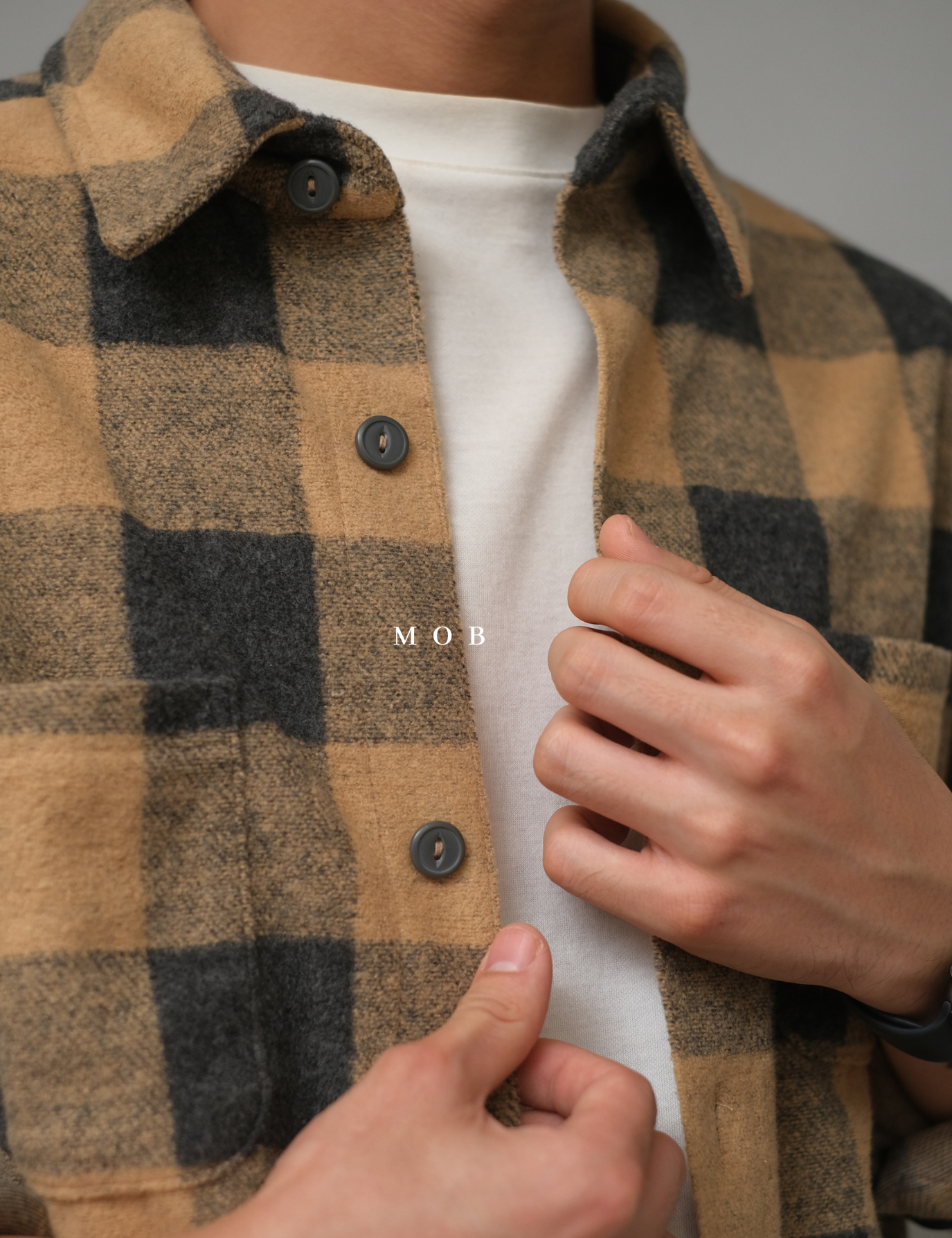 [BEST DEALS!] GFLSS02001 Flannel Shirt Jacket Bronze Plaid