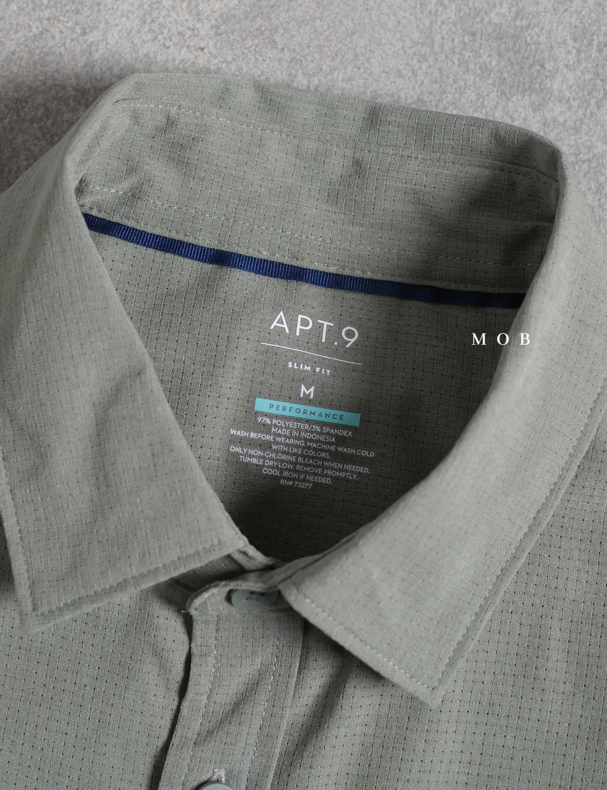 APTSSS03001 Slim Performance SS Shirt Sage