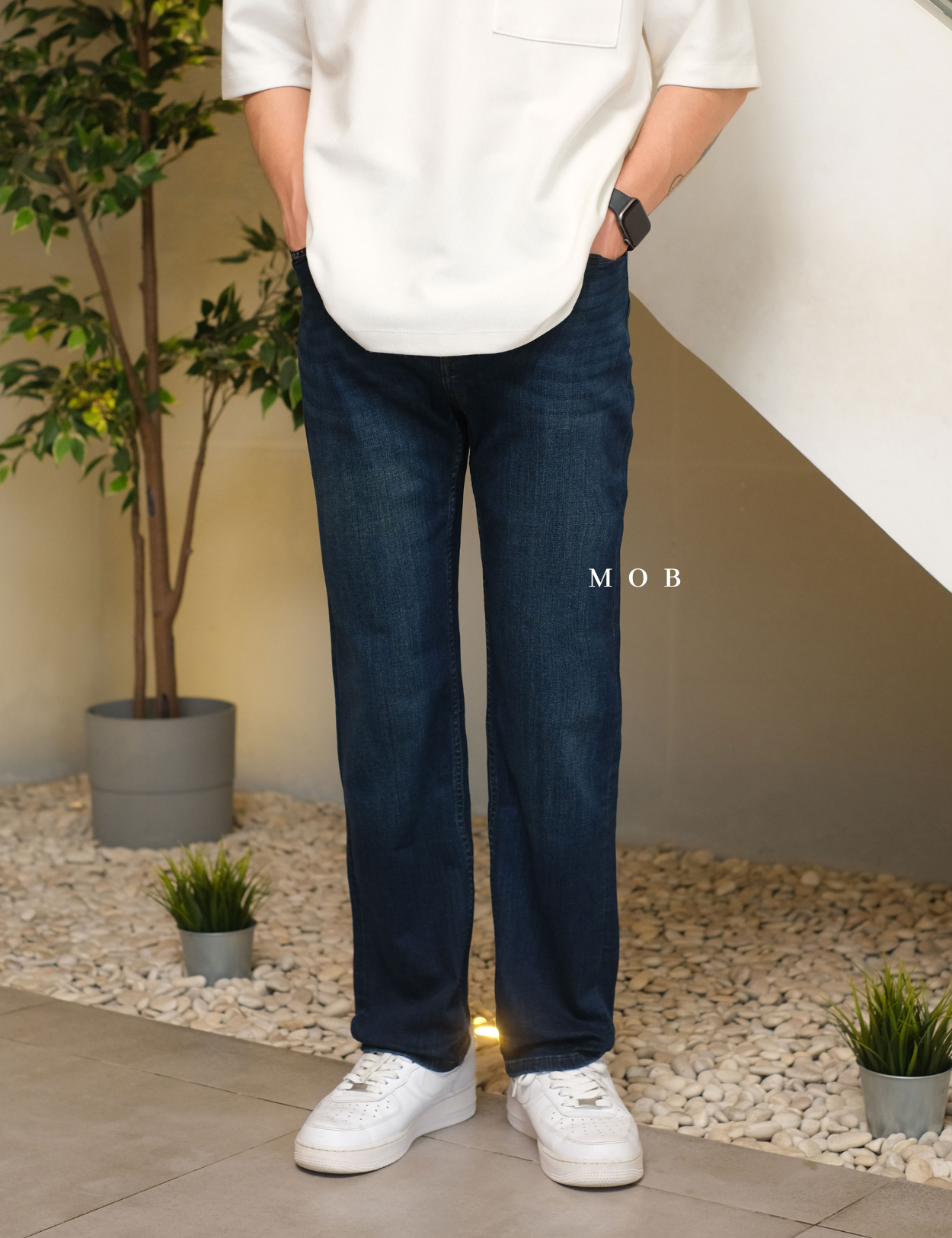 JAPT02002A STRAIGHT Luxe Jeans Navy