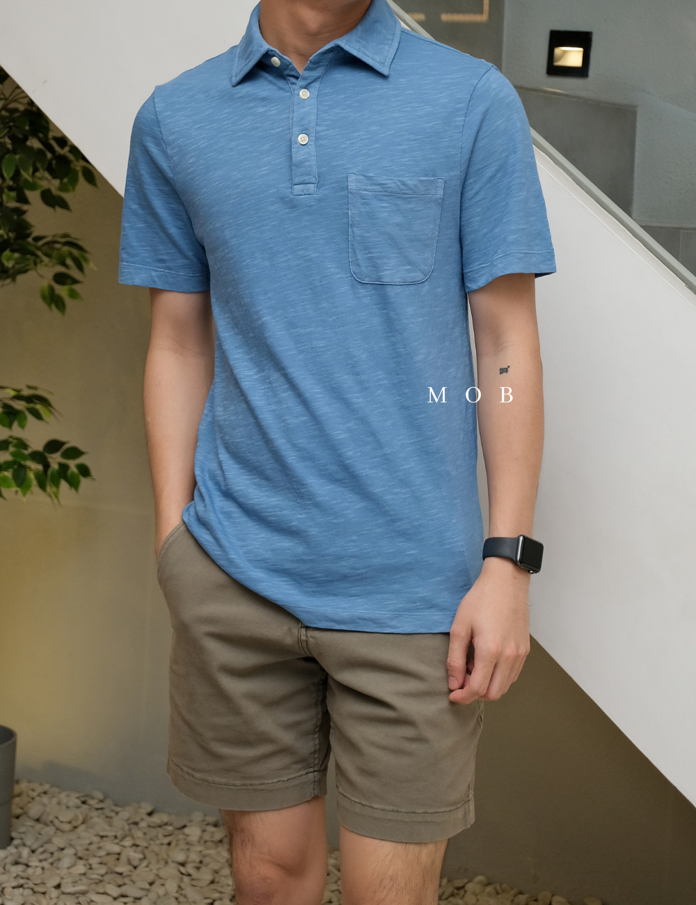 GFPS07002F Basic Polo Tee Sea Blue 