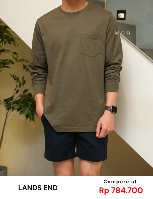 LELST01006 Pocket Super LS Tee Army 
