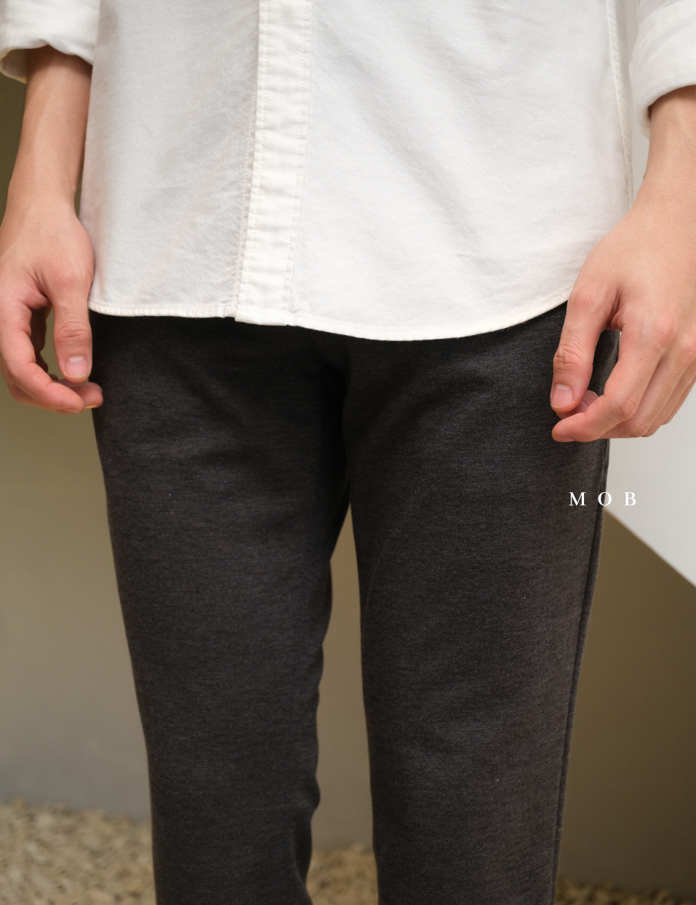 TTPT01001B Travis Slim Chino Trousers Dark Grey (29 ONLY)
