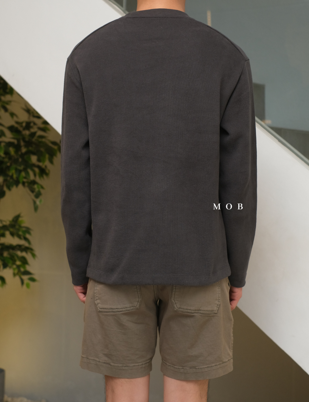 EGLST02001 Basic LS Tee Charcoal (XL ONLY)